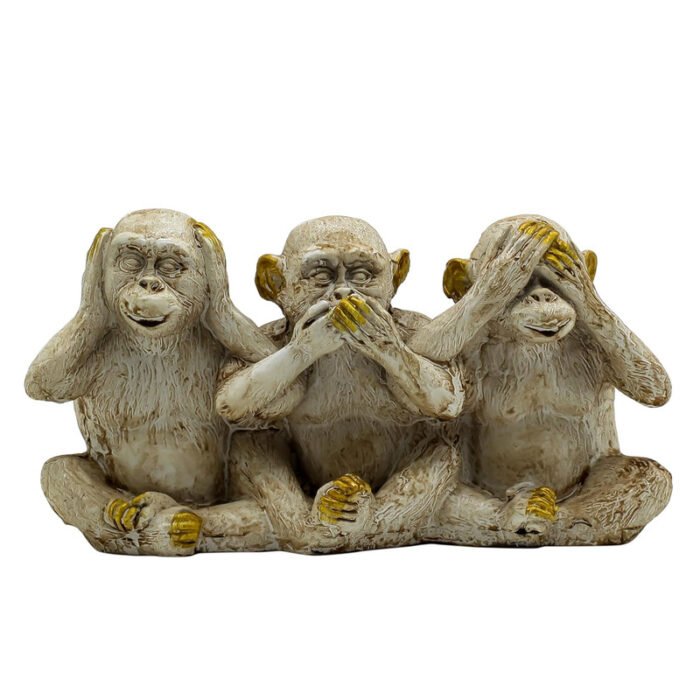 Three Wise Monkeys Statue - Hear No Evil, See No Evil, Speak No Evil - Decorative Figurine for Home & Office - Image 5